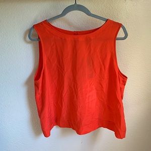 Eileen Fischer Salmon/Coral Sleeveless Blouse